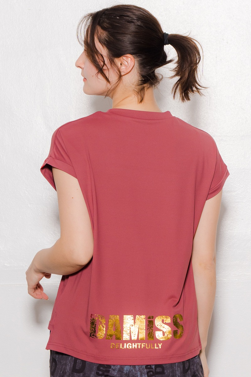 サイド&バックロゴTシャツ ボルドー 1434-1603