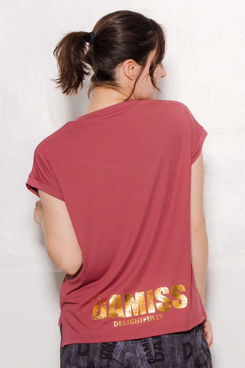 サイド&バックロゴTシャツ ボルドー 1434-1603