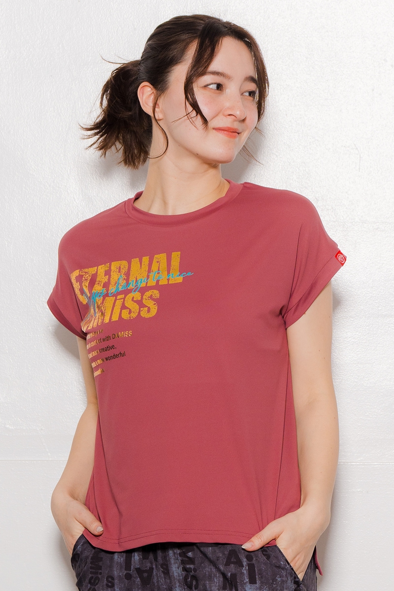 サイド&バックロゴTシャツ ボルドー 1434-1603