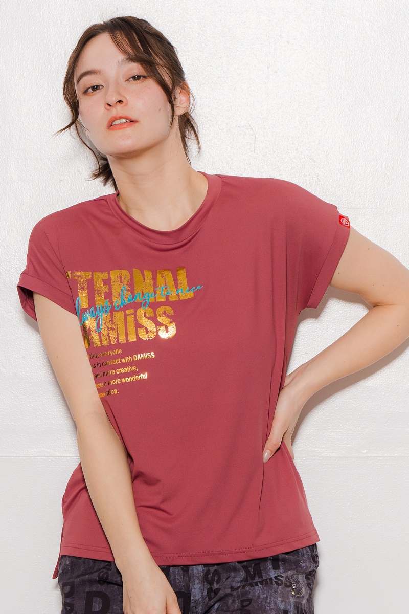 サイド&バックロゴTシャツ ボルドー 1434-1603