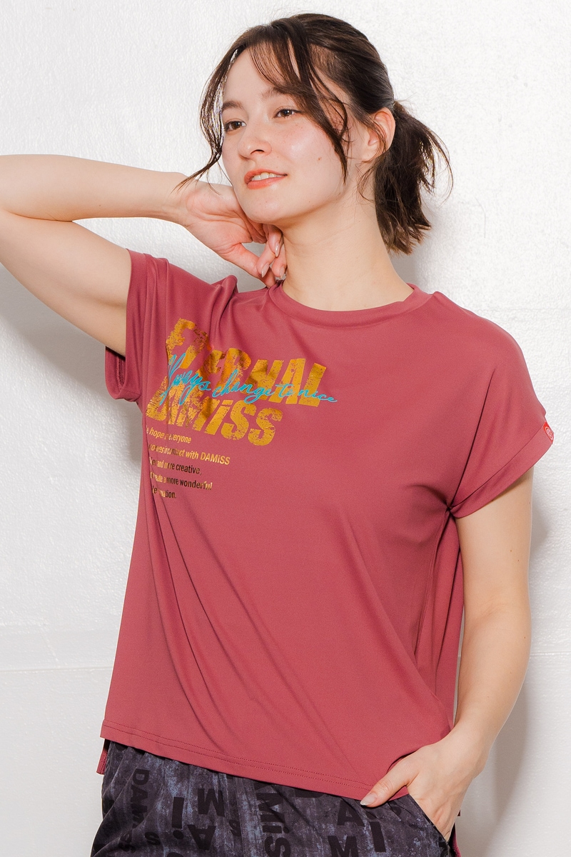 サイド&バックロゴTシャツ ボルドー 1434-1603