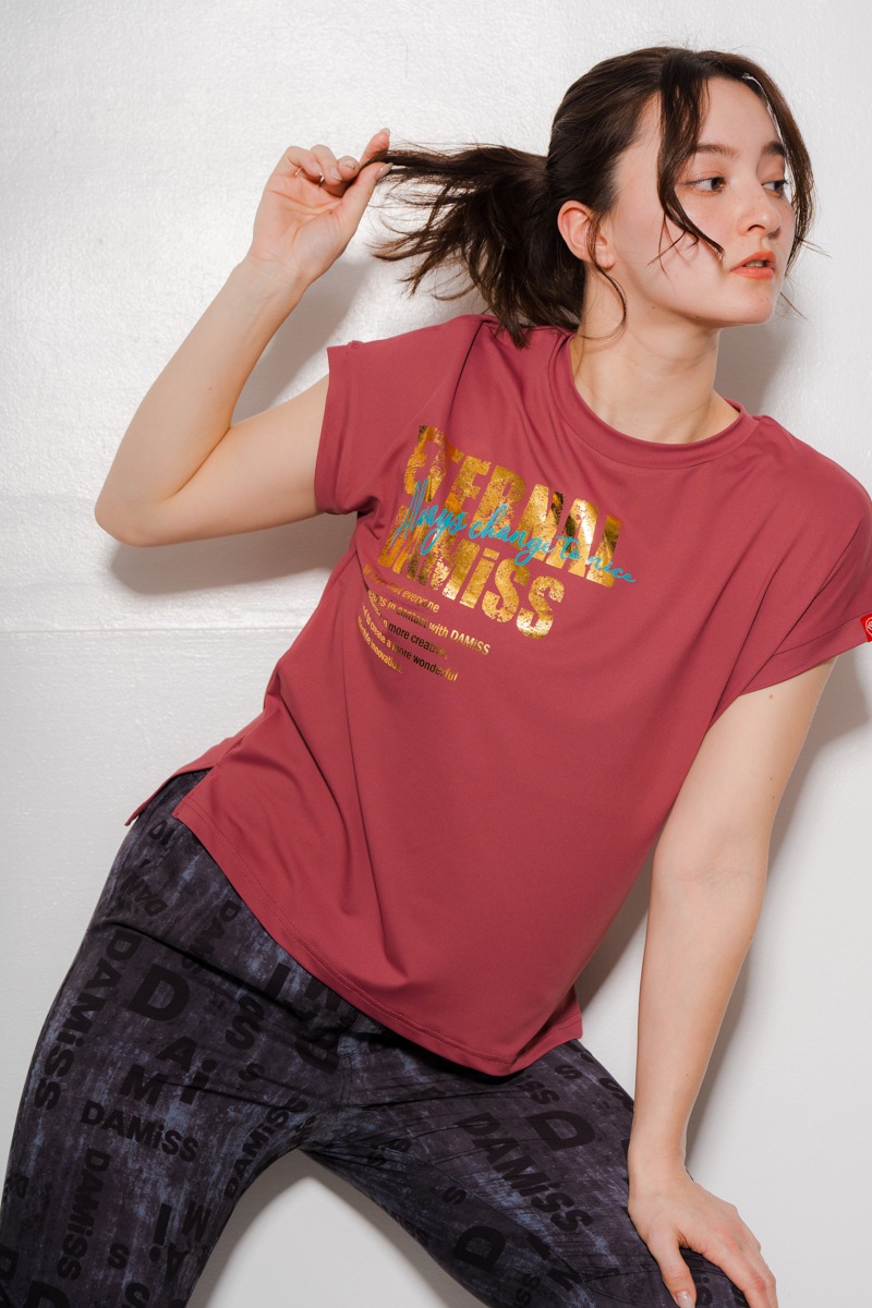 サイド&バックロゴTシャツ ボルドー 1434-1603