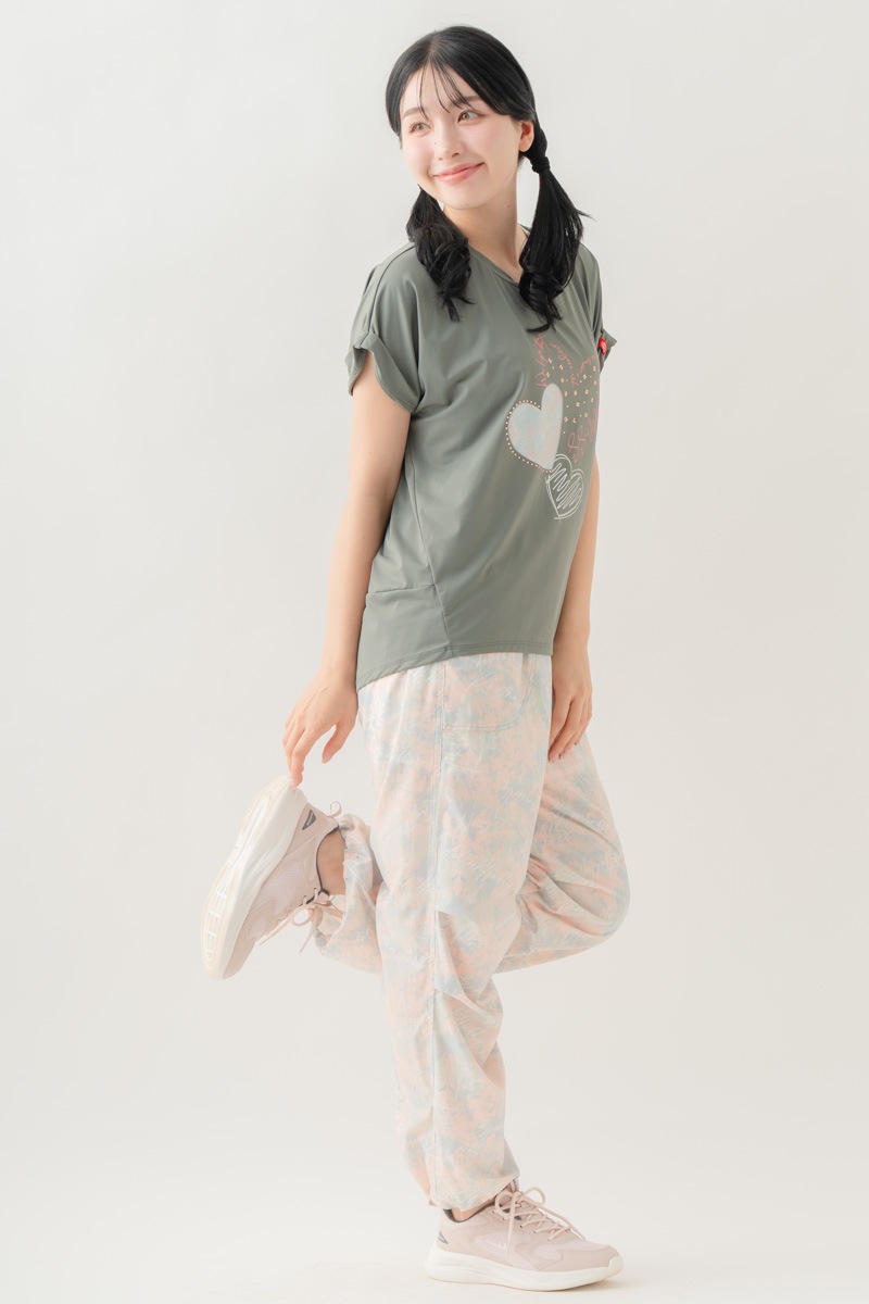 【先行割10％OFF】　MixハートストーンＴシャツ カーキ 1634-1489【8/17まで】