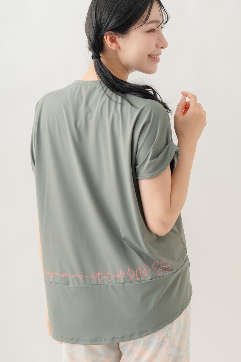 【先行割10％OFF】　MixハートストーンＴシャツ カーキ 1634-1489【8/17まで】