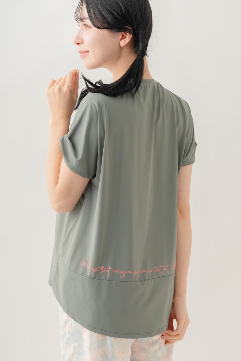 【先行割10％OFF】　MixハートストーンＴシャツ カーキ 1634-1489【8/17まで】