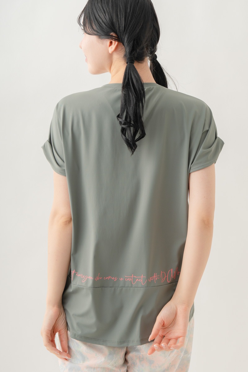 【先行割10％OFF】　MixハートストーンＴシャツ カーキ 1634-1489【8/17まで】