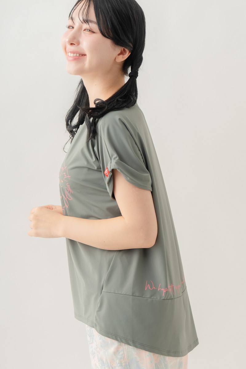 【先行割10％OFF】　MixハートストーンＴシャツ カーキ 1634-1489【8/17まで】