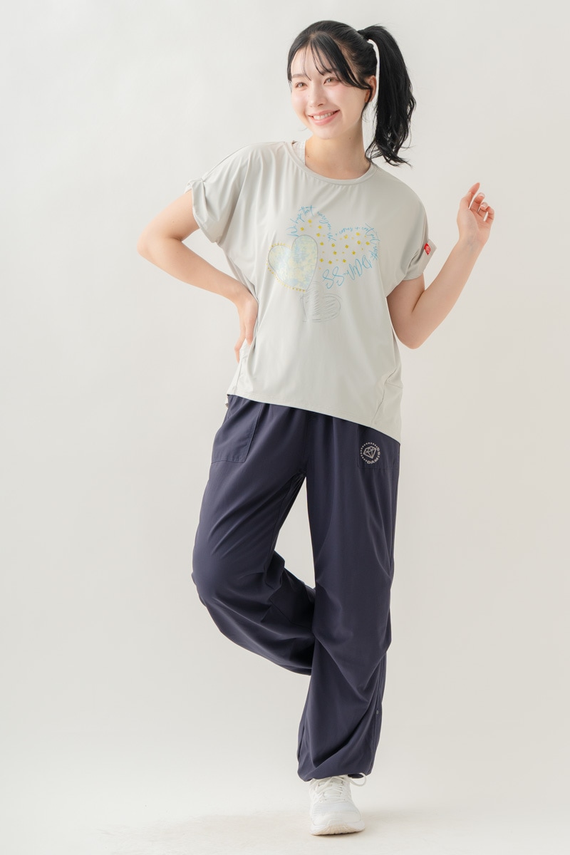 【先行割10％OFF】　MixハートストーンＴシャツ アイスグレー 1634-1489【8/17まで】