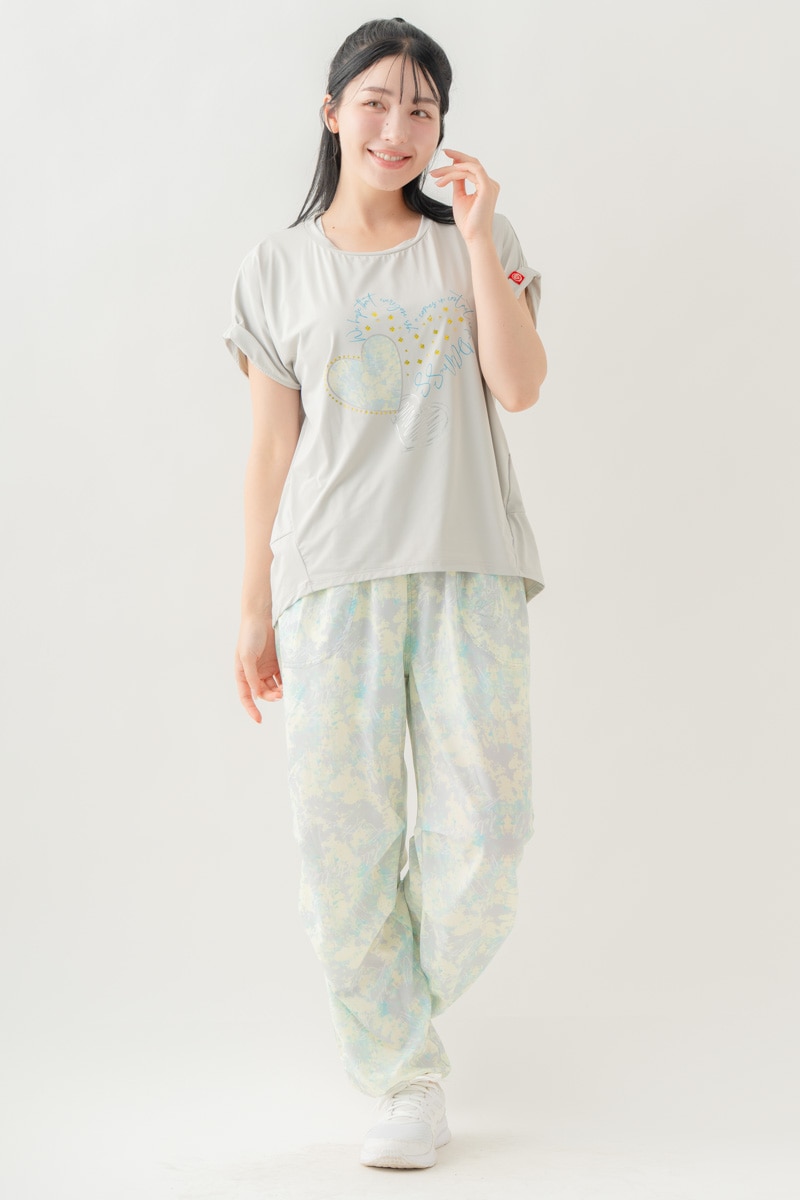 【先行割10％OFF】　MixハートストーンＴシャツ アイスグレー 1634-1489【8/17まで】