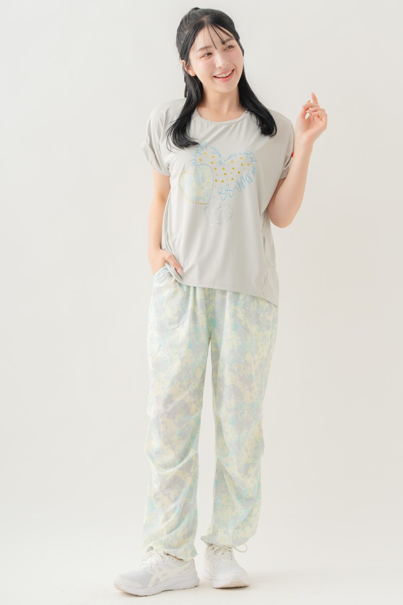 【先行割10％OFF】　MixハートストーンＴシャツ アイスグレー 1634-1489【8/17まで】