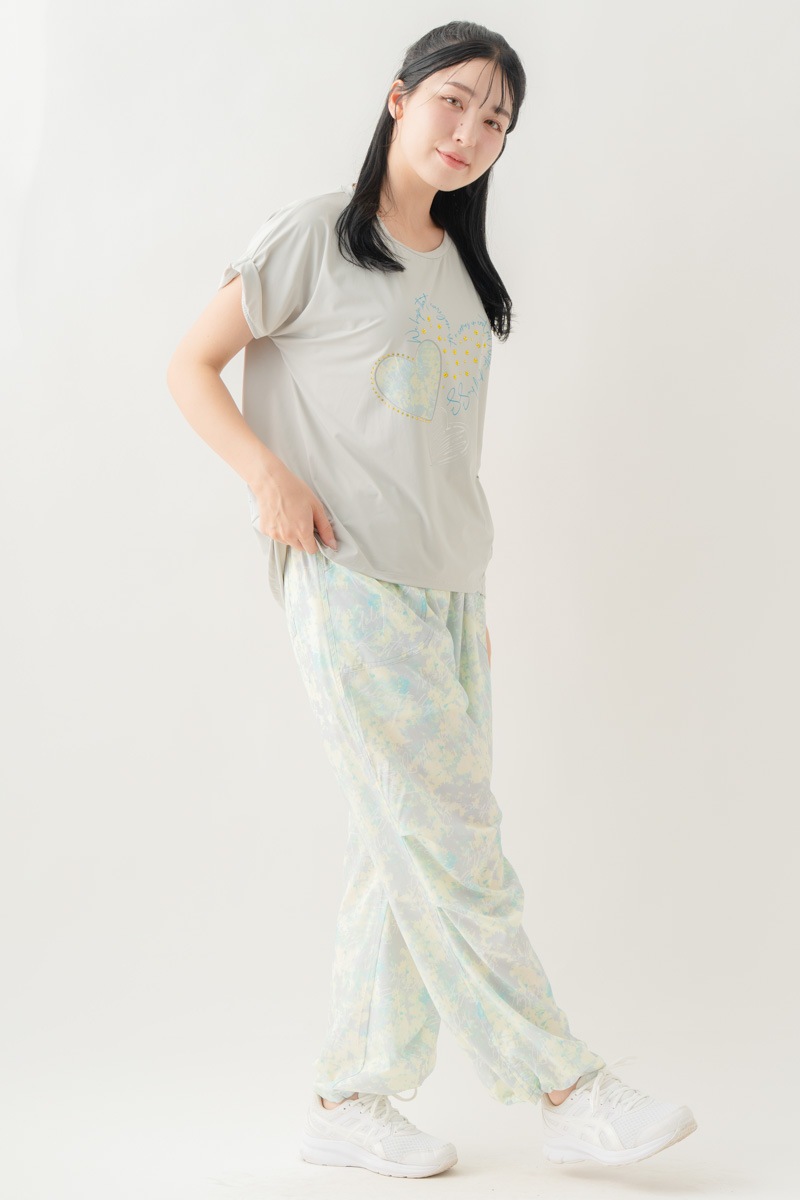 【先行割10％OFF】　MixハートストーンＴシャツ アイスグレー 1634-1489【8/17まで】