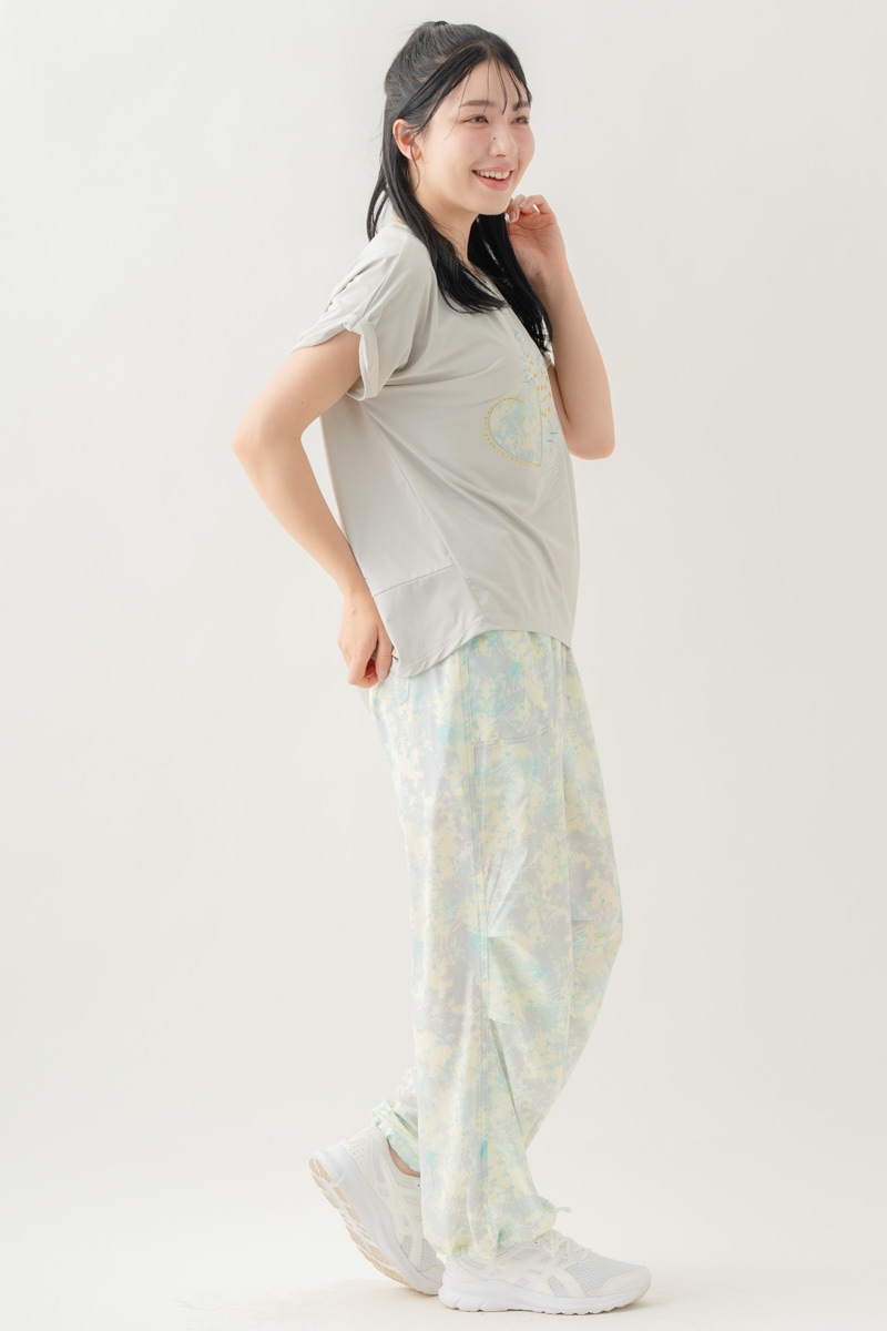 【先行割10％OFF】　MixハートストーンＴシャツ アイスグレー 1634-1489【8/17まで】