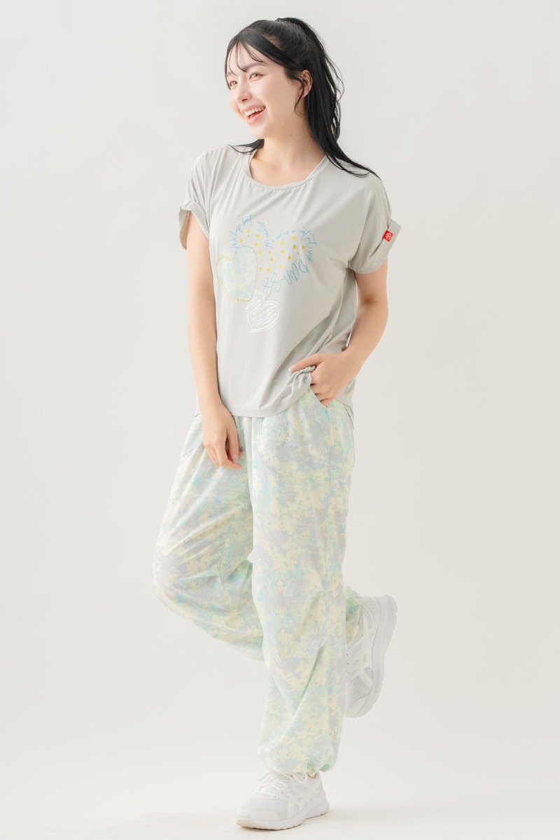 【先行割10％OFF】　MixハートストーンＴシャツ アイスグレー 1634-1489【8/17まで】