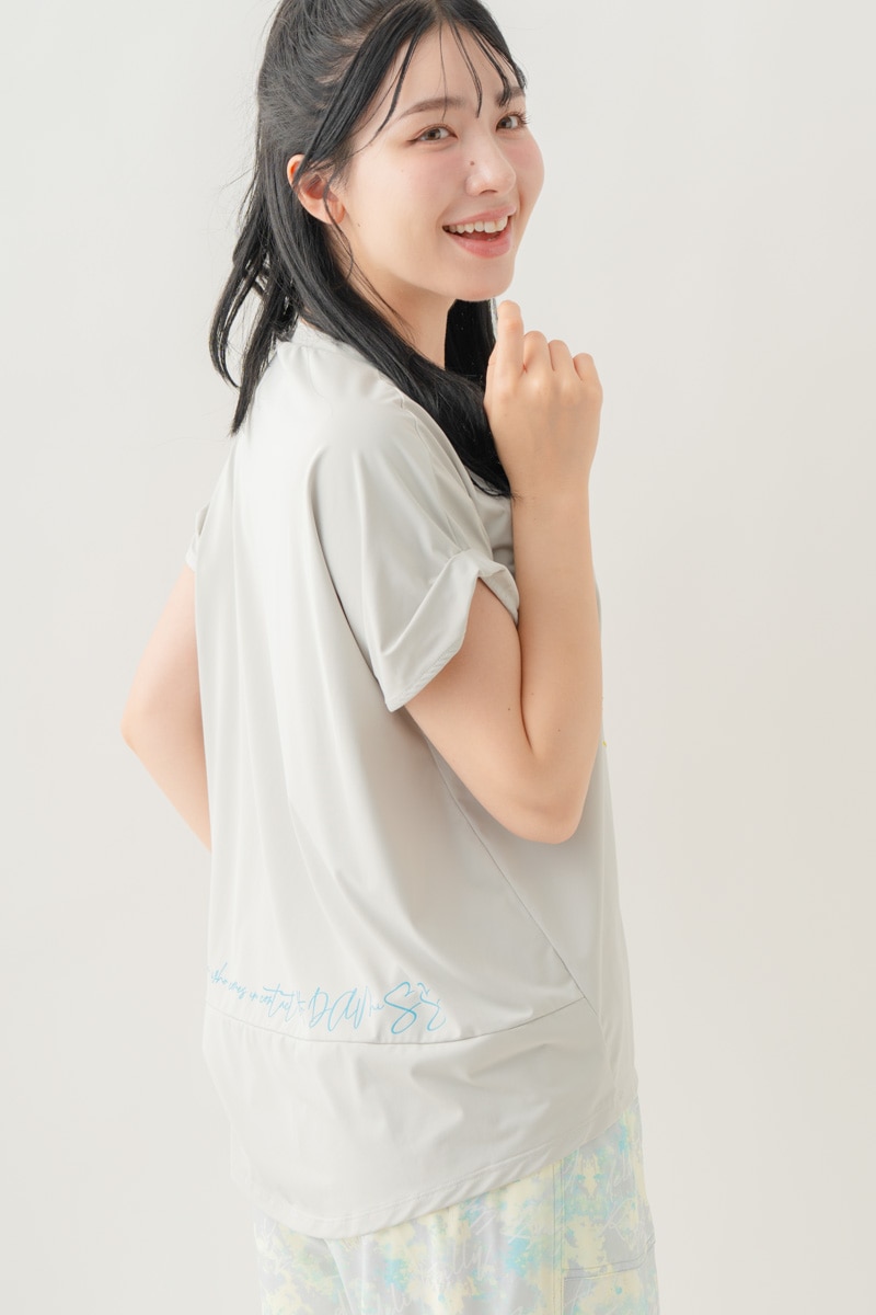 【先行割10％OFF】　MixハートストーンＴシャツ アイスグレー 1634-1489【8/17まで】
