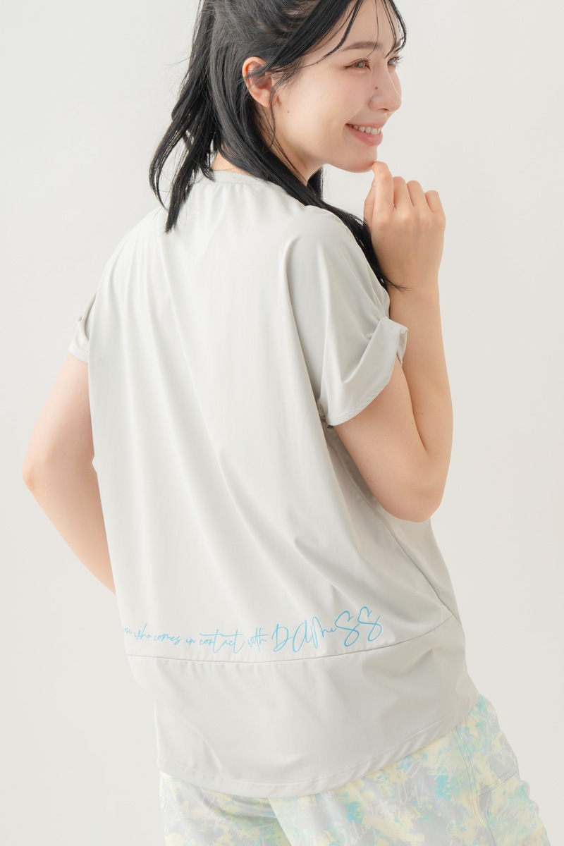 【先行割10％OFF】　MixハートストーンＴシャツ アイスグレー 1634-1489【8/17まで】