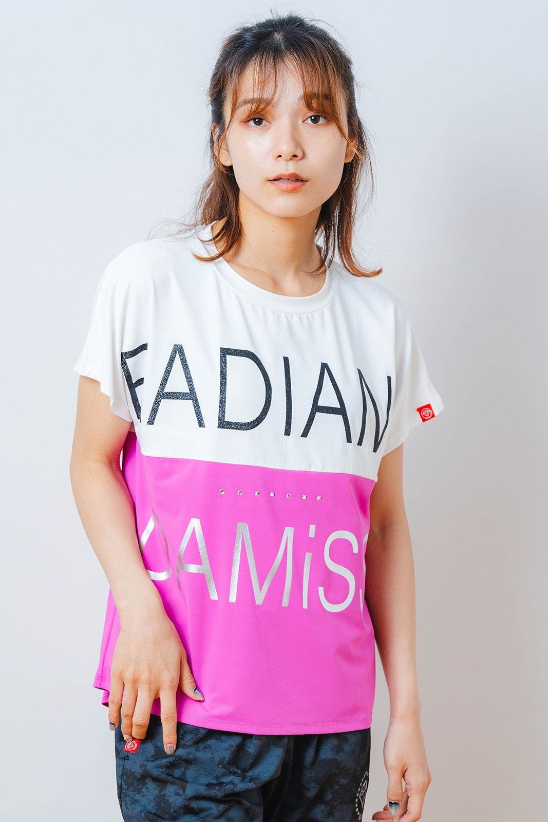 バイカラー Tシャツ ピンク 1534-1614