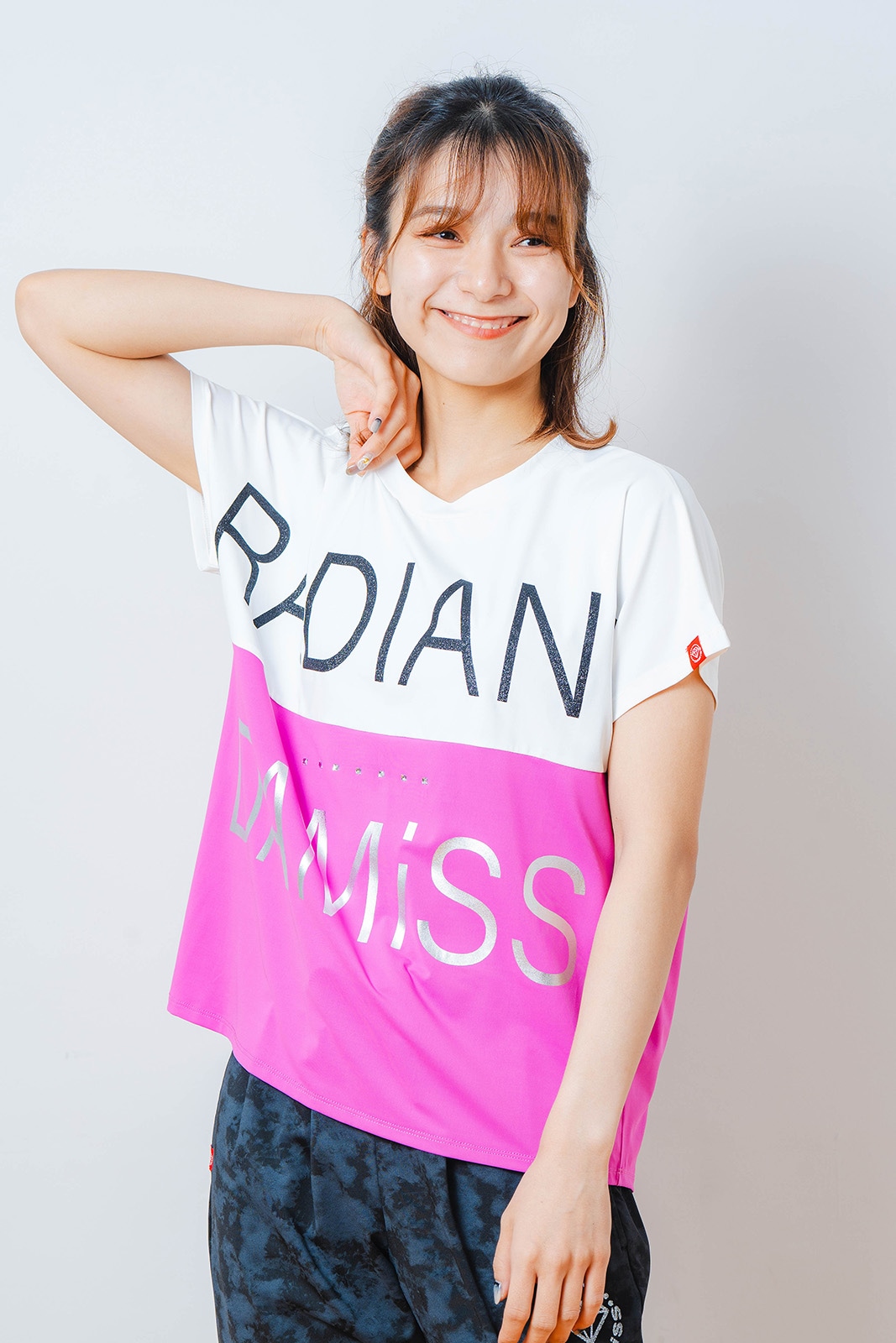 バイカラー Tシャツ ピンク 1534-1614