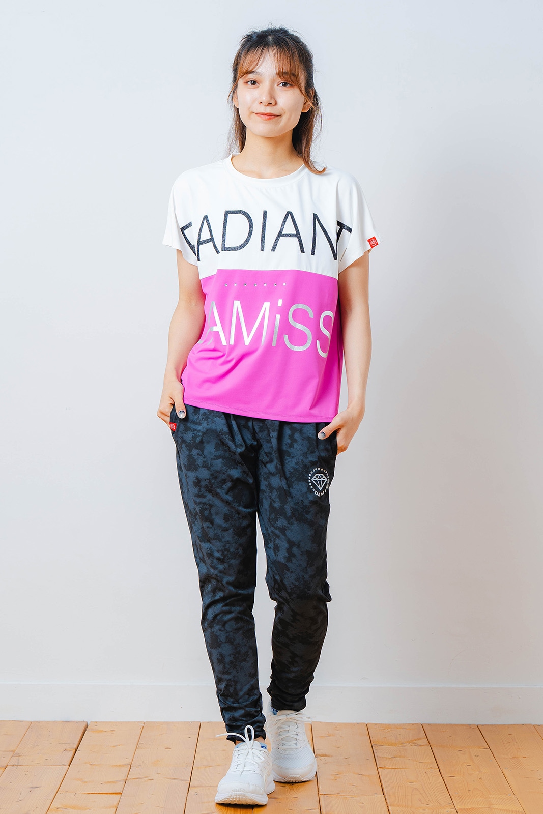 バイカラー Tシャツ ピンク 1534-1614