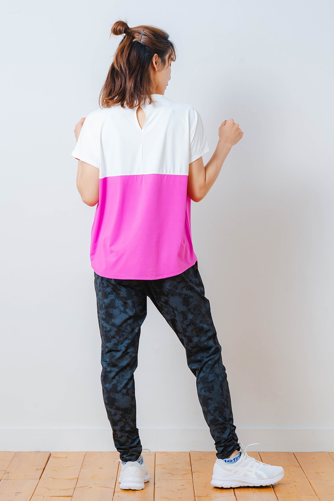 バイカラー Tシャツ ピンク 1534-1614