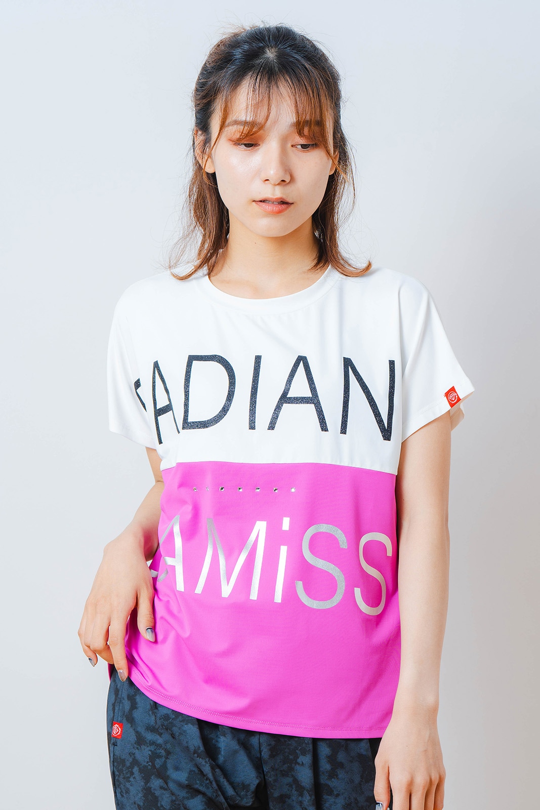 バイカラー Tシャツ ピンク 1534-1614