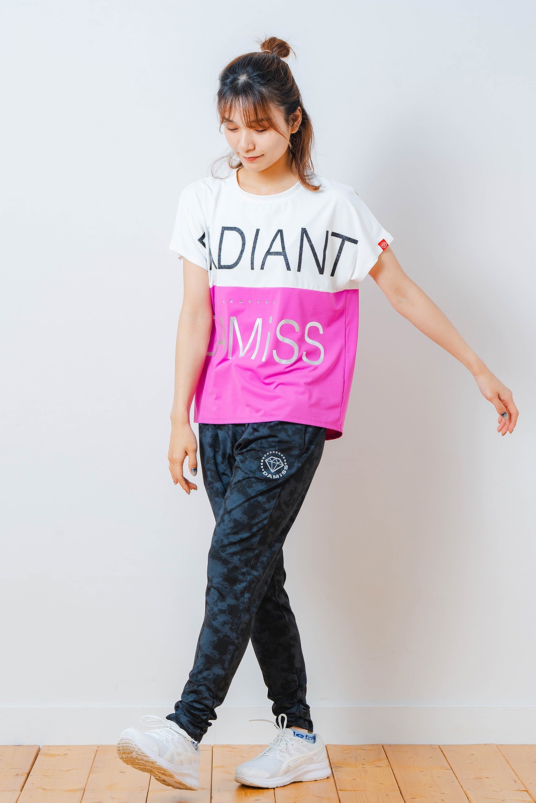 バイカラー Tシャツ ピンク 1534-1614