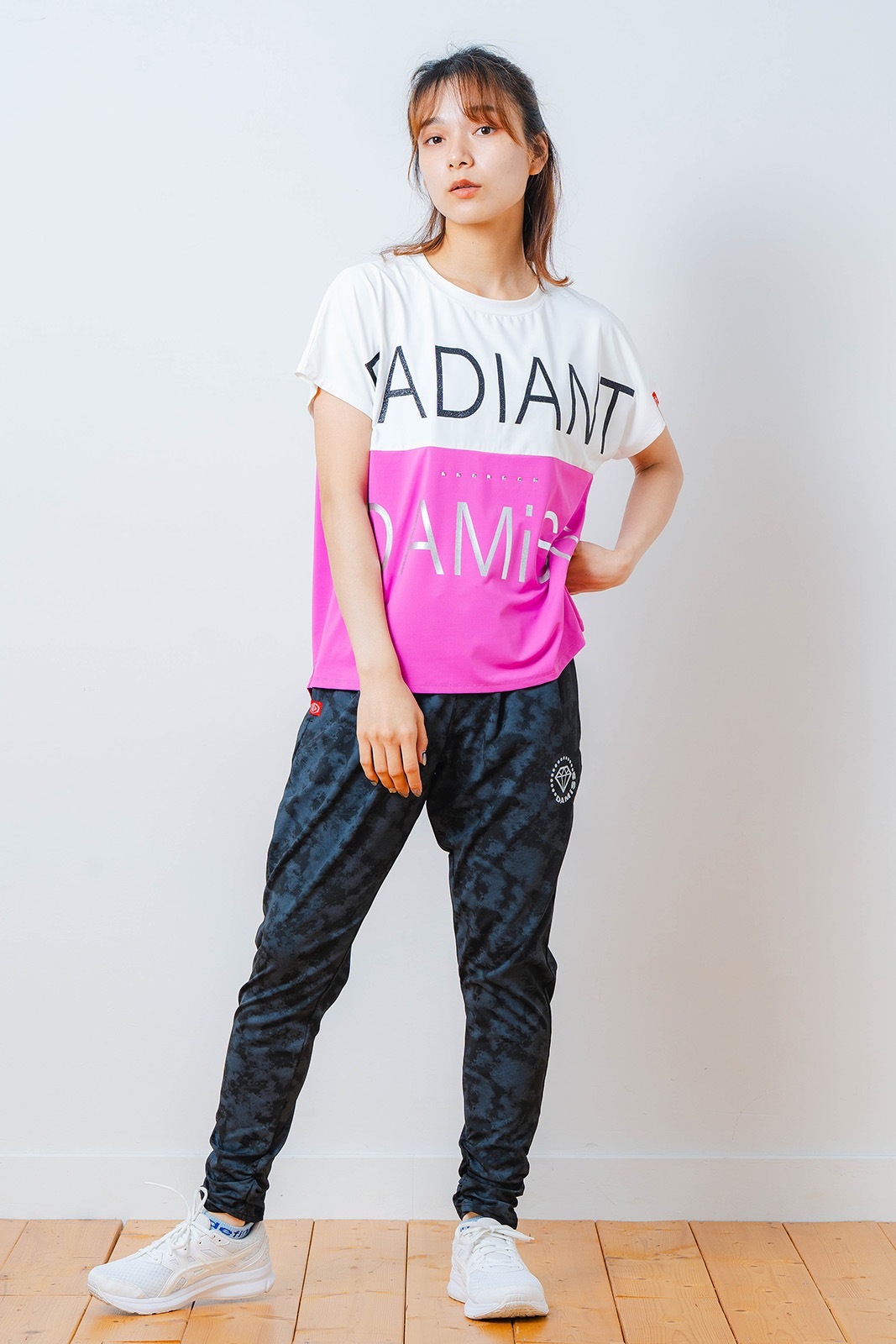 バイカラー Tシャツ ピンク 1534-1614