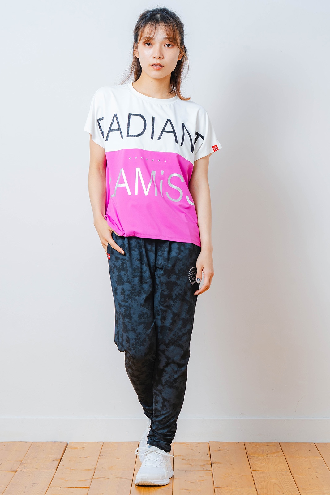 バイカラー Tシャツ ピンク 1534-1614