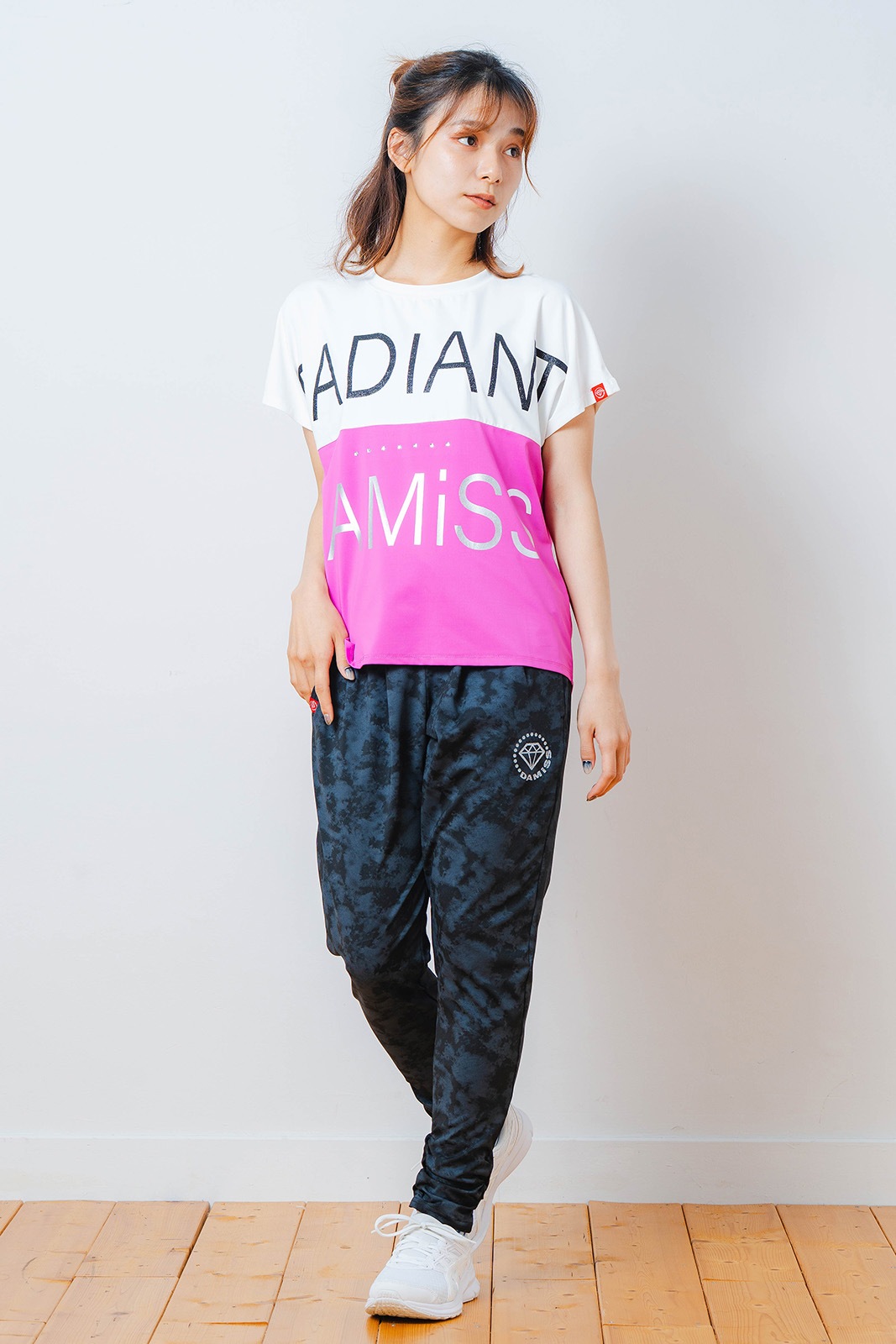 バイカラー Tシャツ ピンク 1534-1614