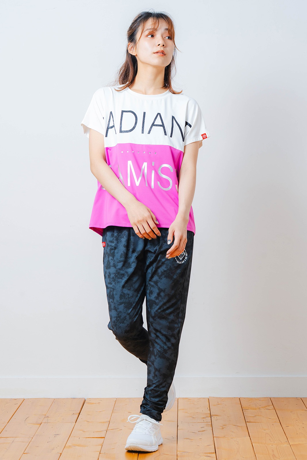 バイカラー Tシャツ ピンク 1534-1614