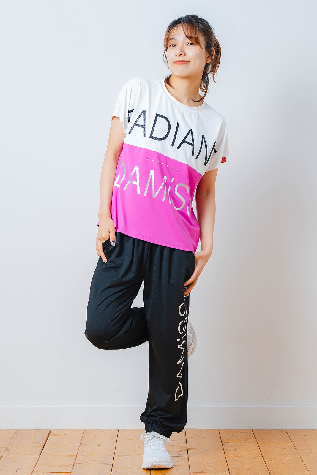 バイカラー Tシャツ ピンク 1534-1614