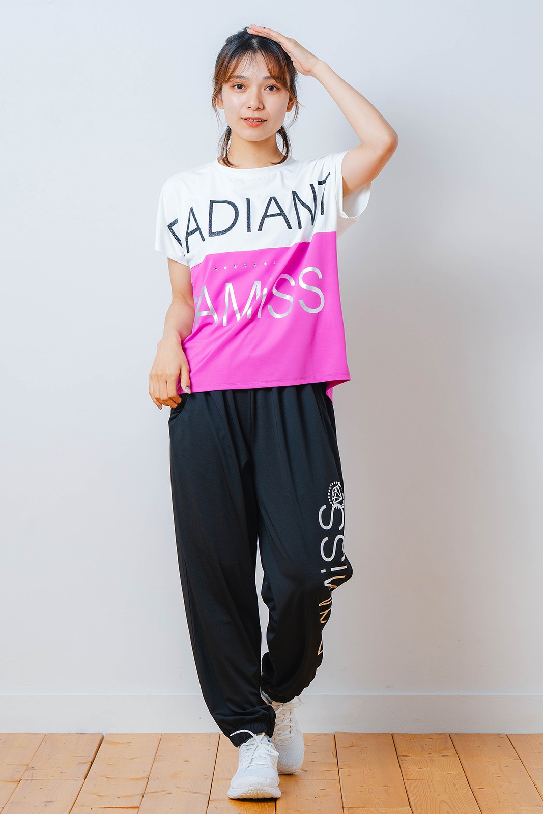 バイカラー Tシャツ ピンク 1534-1614