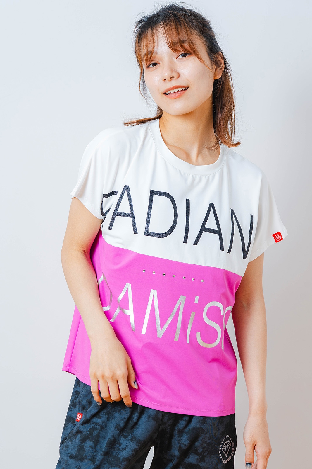 バイカラー Tシャツ ピンク 1534-1614