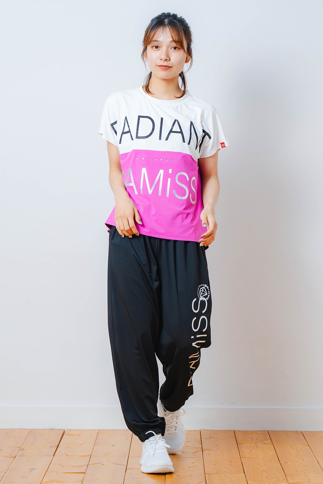 バイカラー Tシャツ ピンク 1534-1614