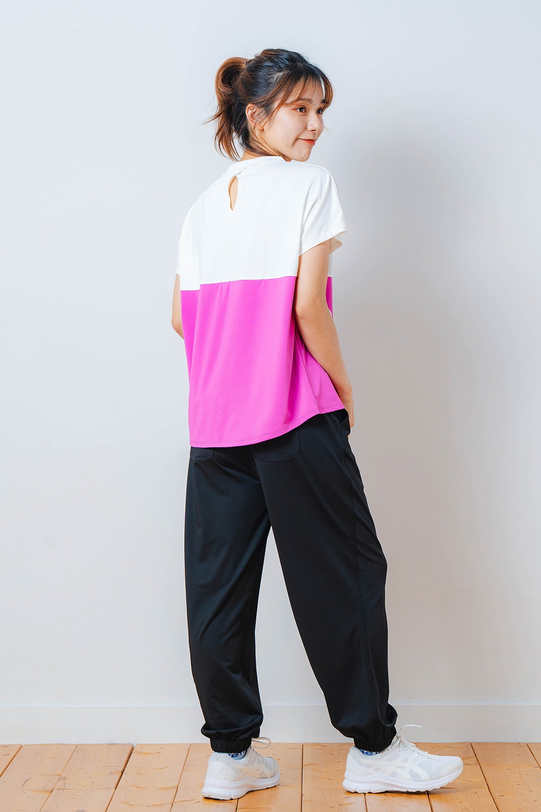 バイカラー Tシャツ ピンク 1534-1614