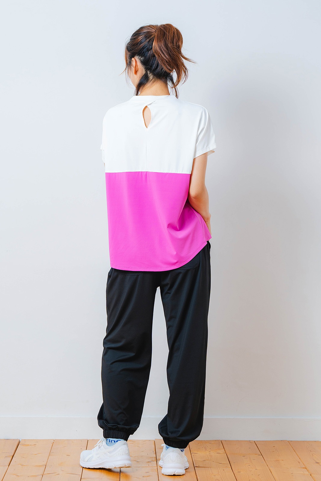 バイカラー Tシャツ ピンク 1534-1614