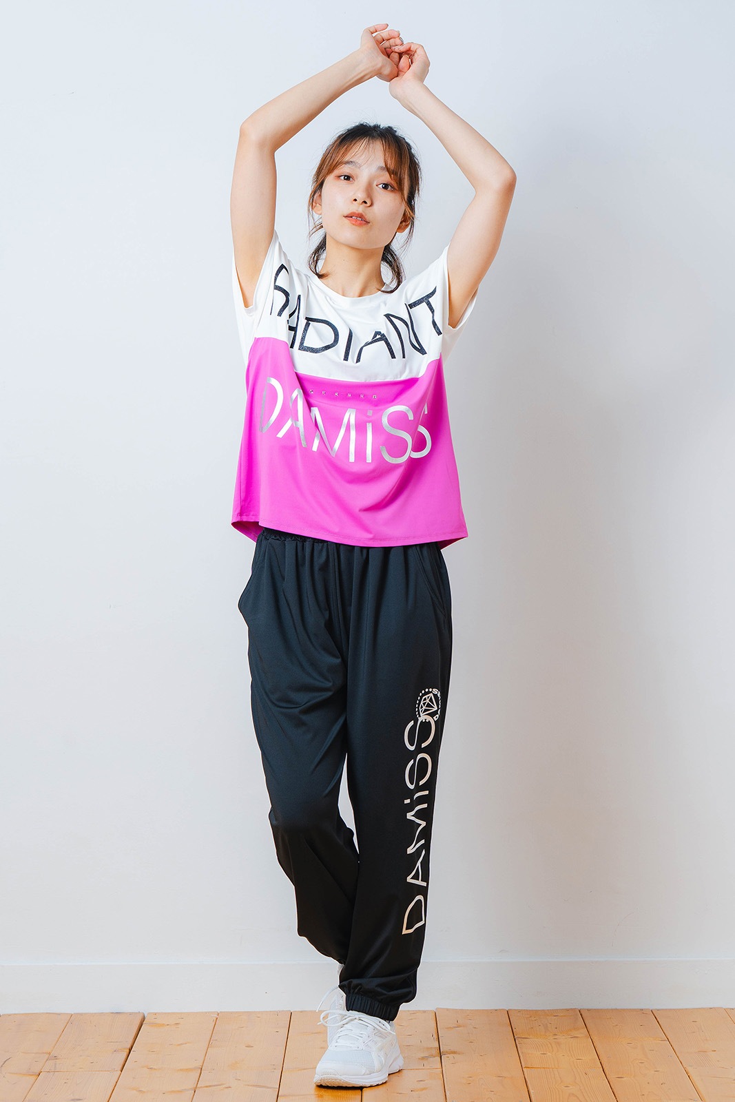 バイカラー Tシャツ ピンク 1534-1614