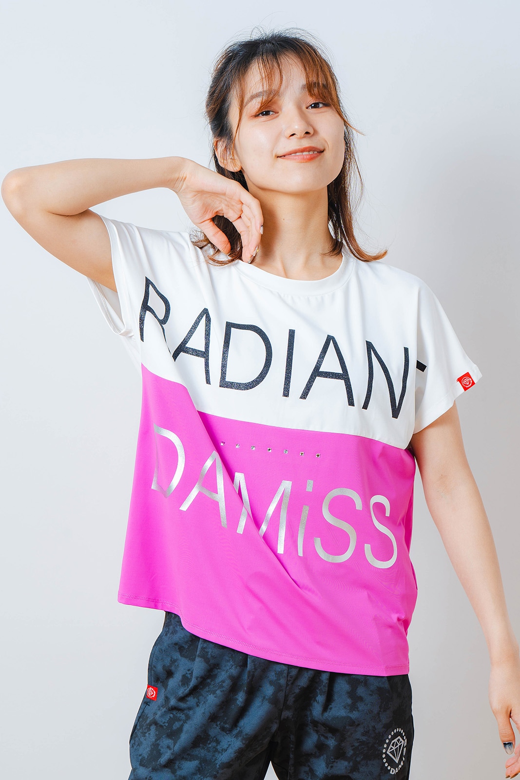 バイカラー Tシャツ ピンク 1534-1614