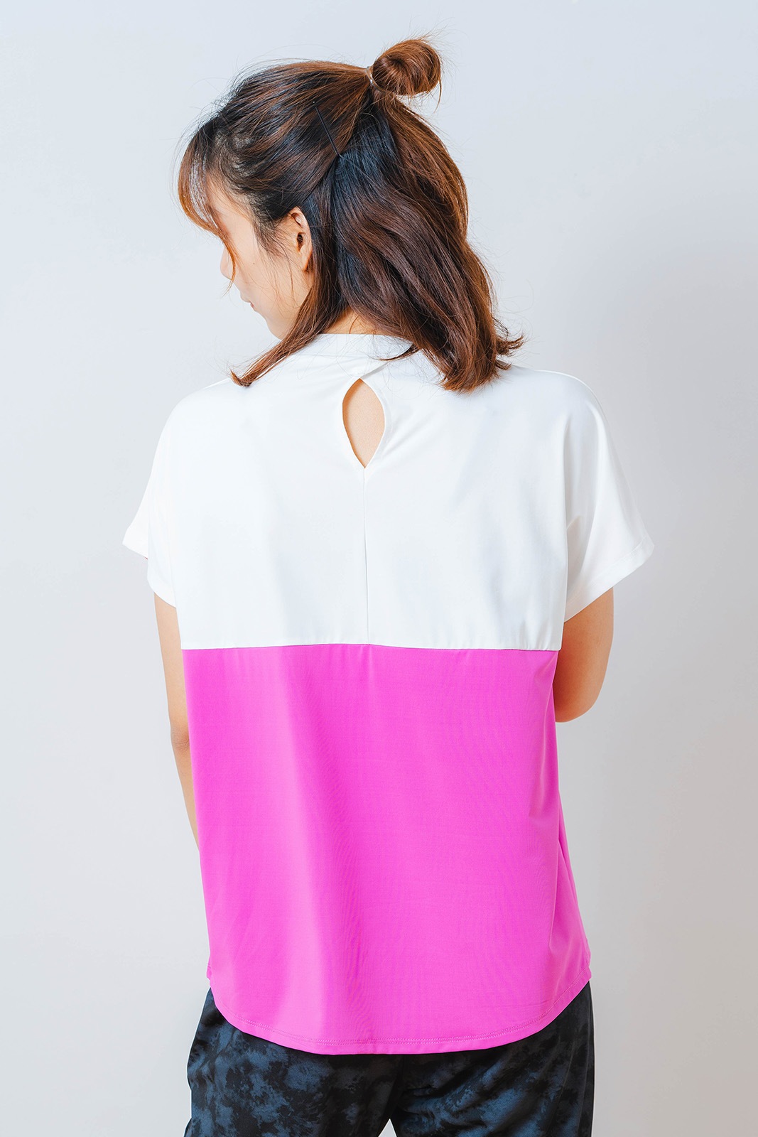 バイカラー Tシャツ ピンク 1534-1614