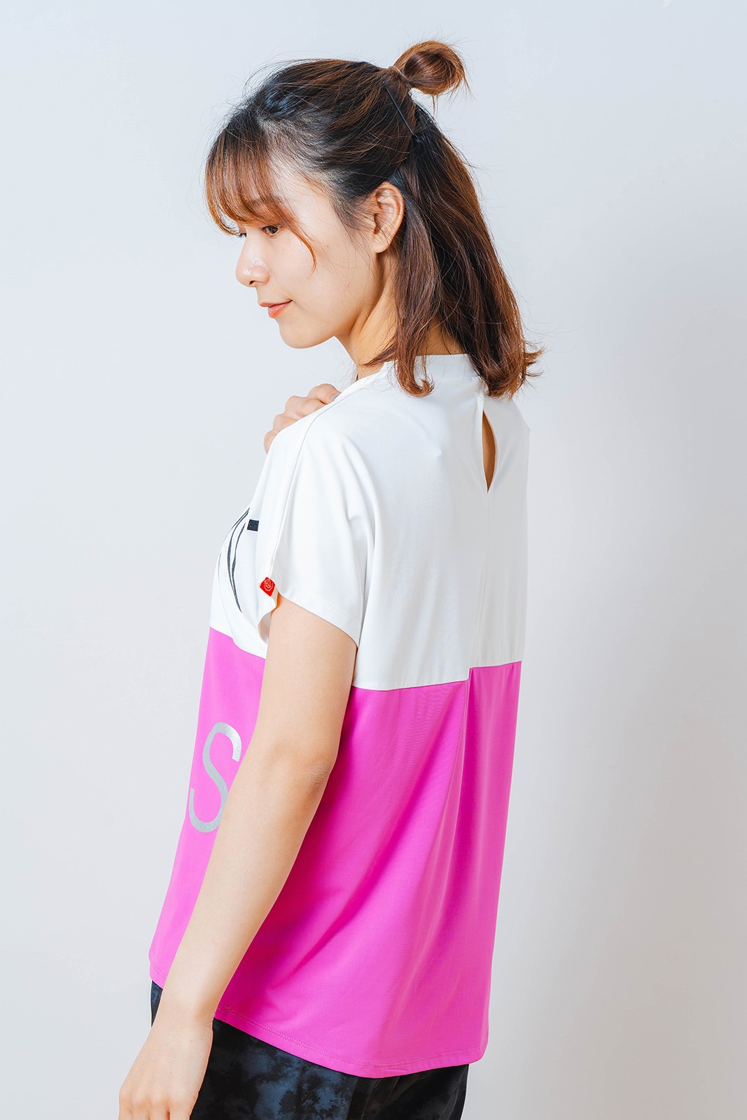 バイカラー Tシャツ ピンク 1534-1614