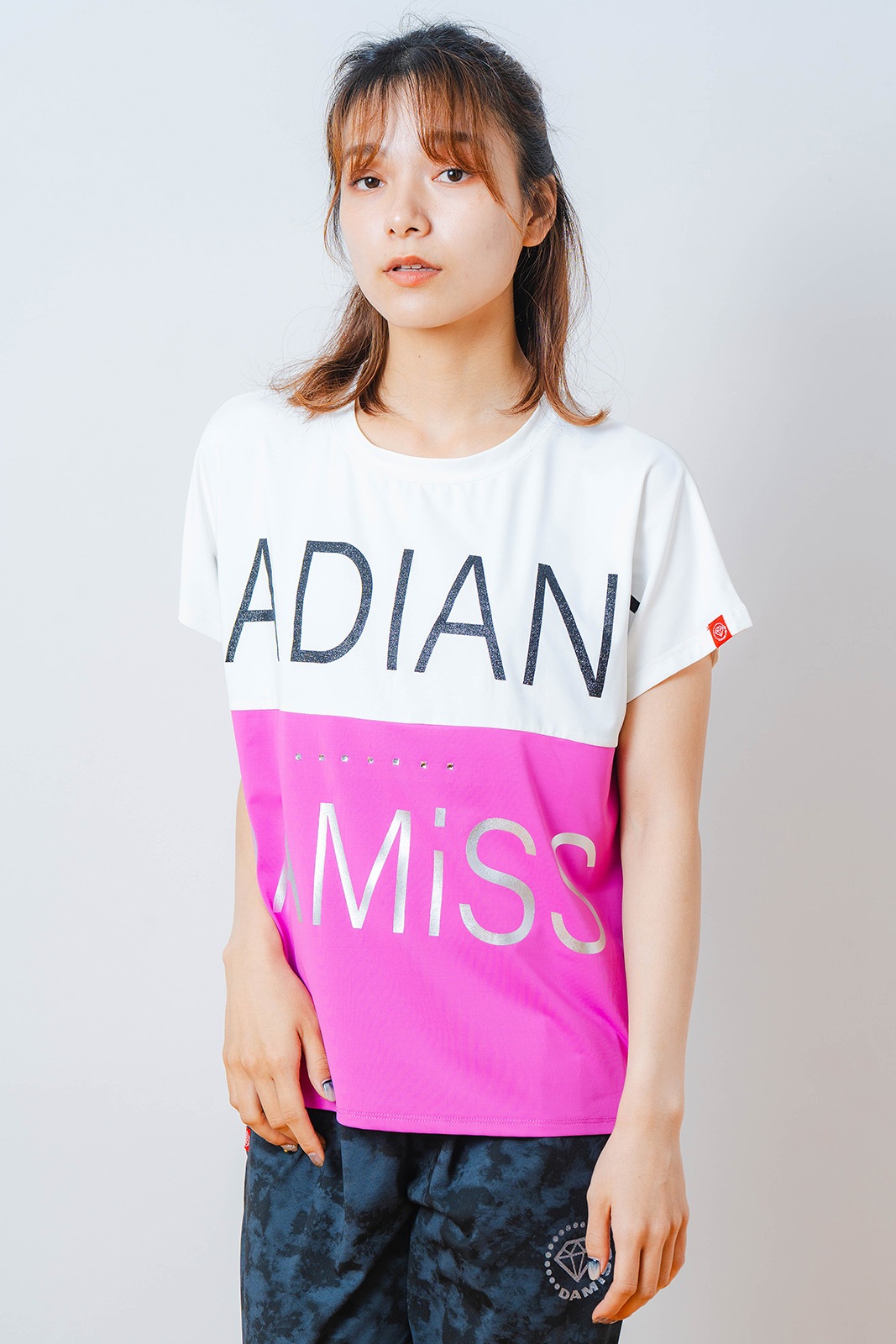 バイカラー Tシャツ ピンク 1534-1614