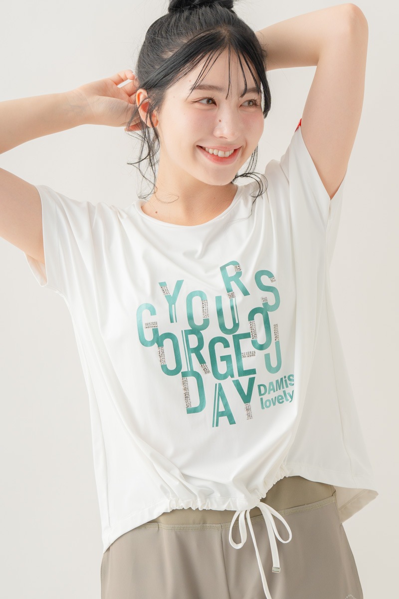 【先行割10％OFF】　メタルロゴプリントTシャツ ホワイト 1634-1490【8/17まで】