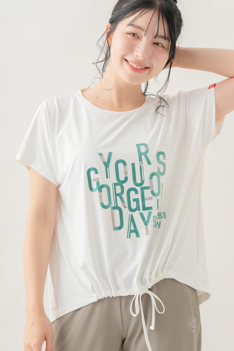 【先行割10％OFF】　メタルロゴプリントTシャツ ホワイト 1634-1490【8/17まで】