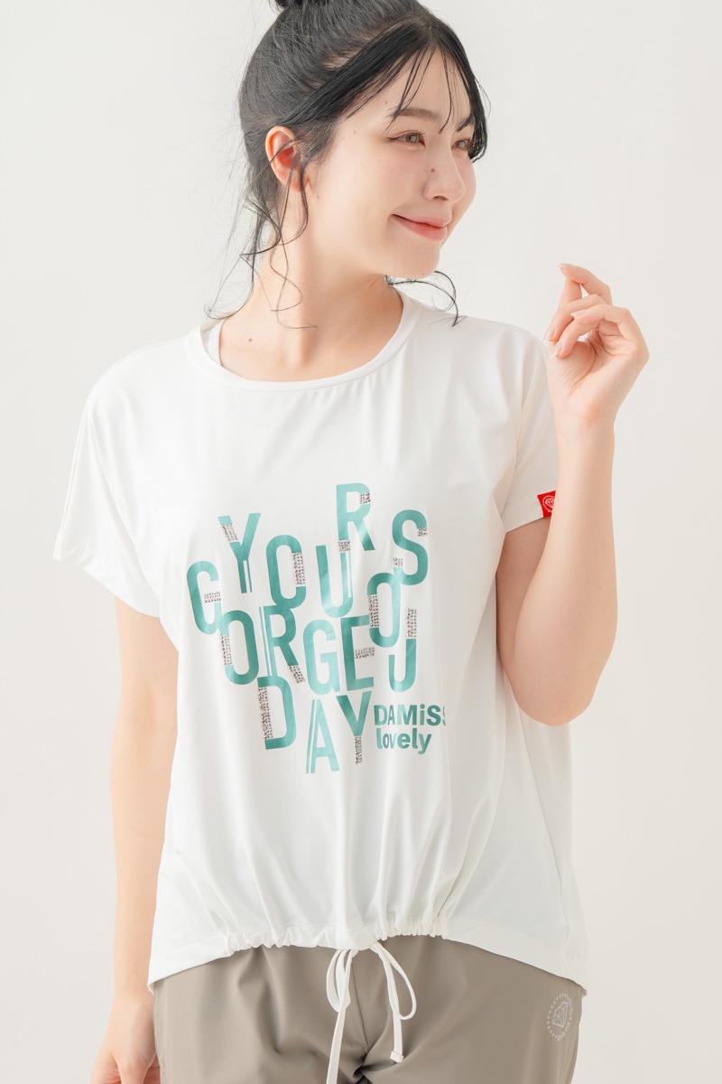 【先行割10％OFF】　メタルロゴプリントTシャツ ホワイト 1634-1490【8/17まで】