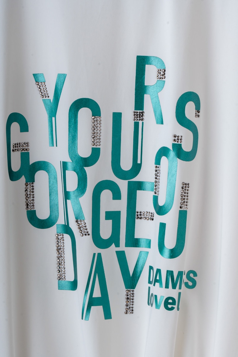【先行割10％OFF】　メタルロゴプリントTシャツ ホワイト 1634-1490【8/17まで】
