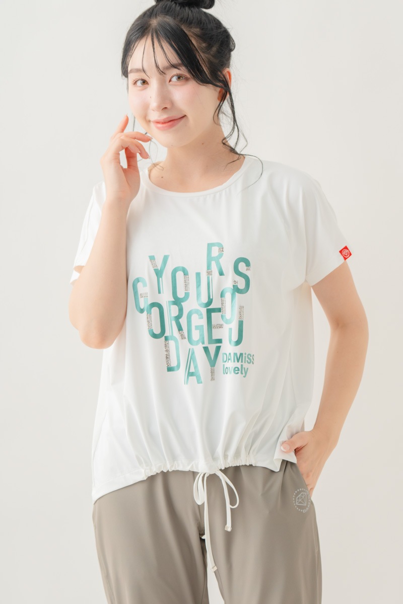 【先行割10％OFF】　メタルロゴプリントTシャツ ホワイト 1634-1490【8/17まで】