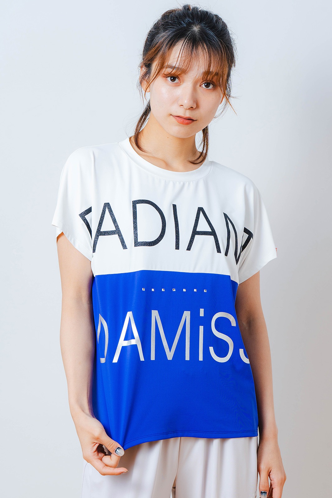 バイカラー Tシャツ ブルー 1534-1614