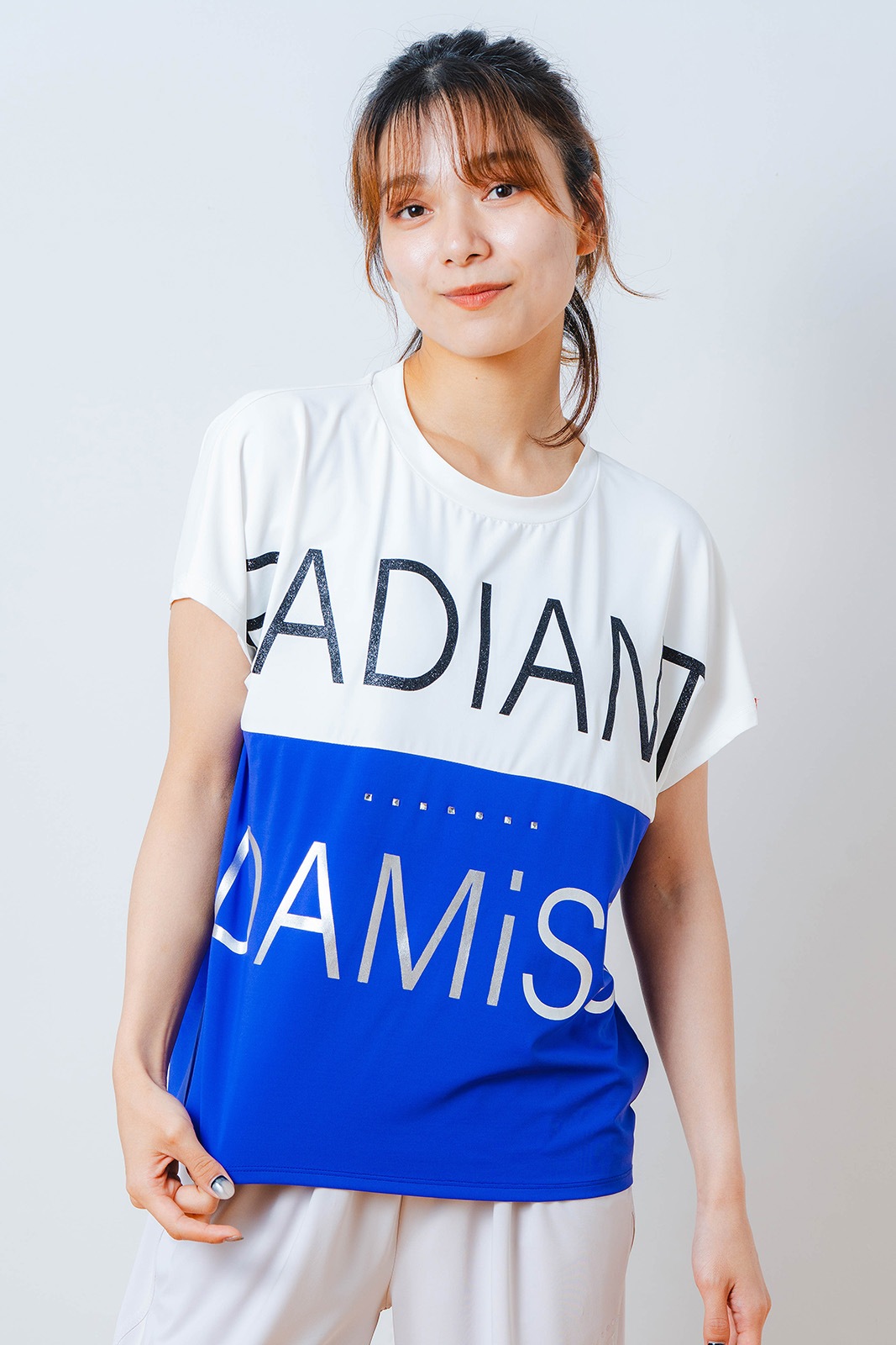 バイカラー Tシャツ ブルー 1534-1614