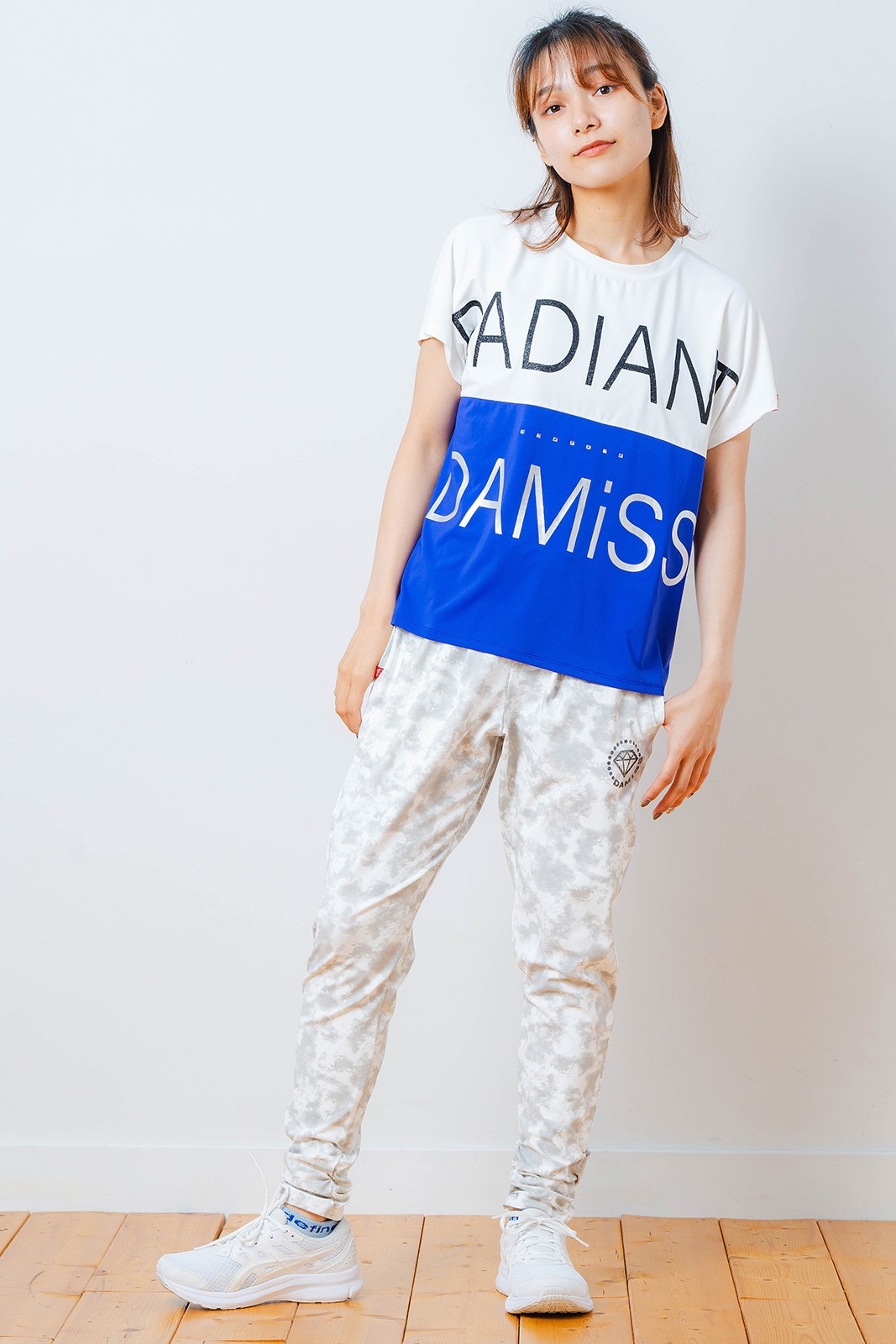 バイカラー Tシャツ ブルー 1534-1614