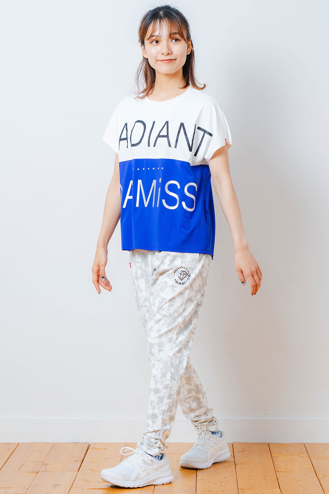 バイカラー Tシャツ ブルー 1534-1614