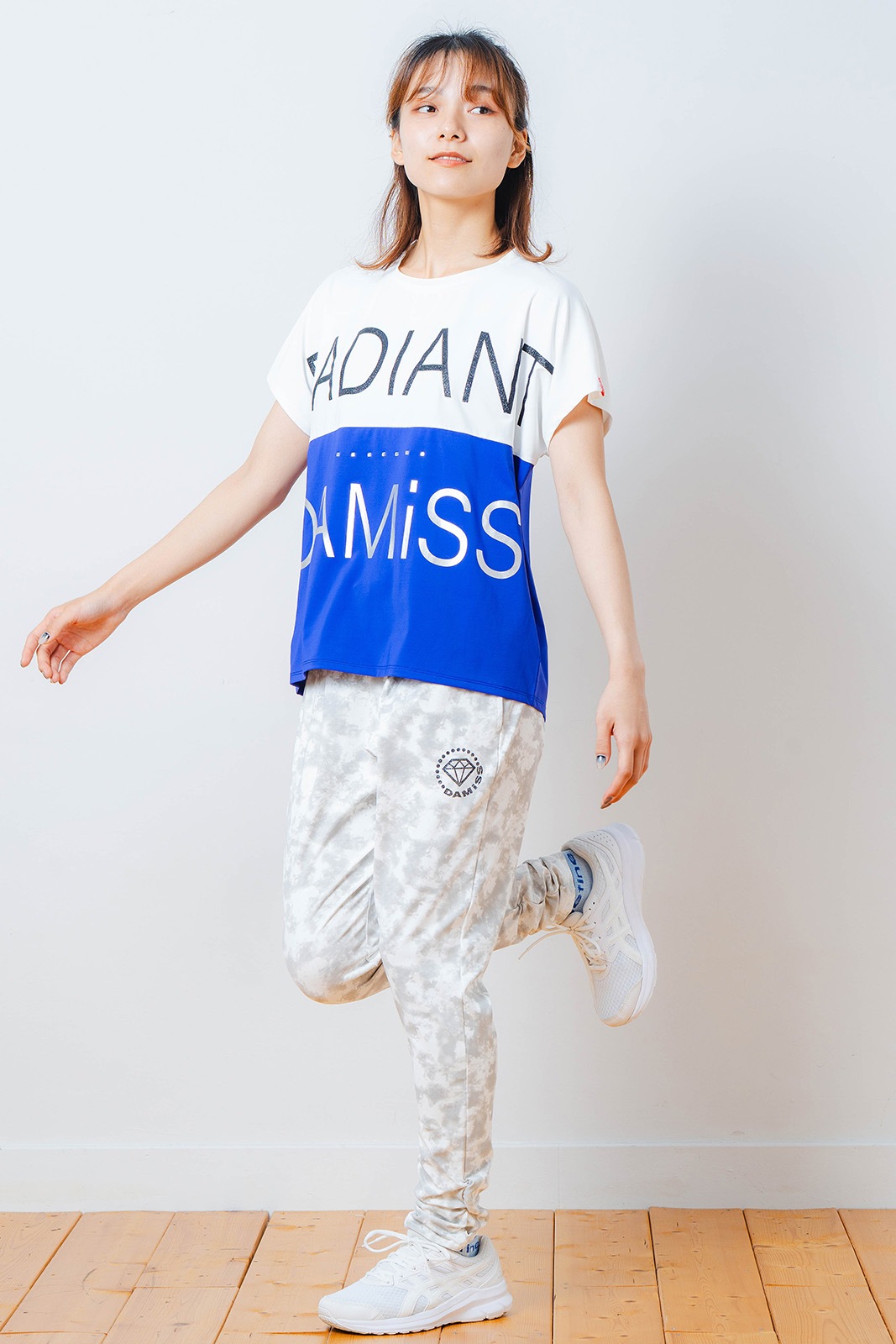 バイカラー Tシャツ ブルー 1534-1614